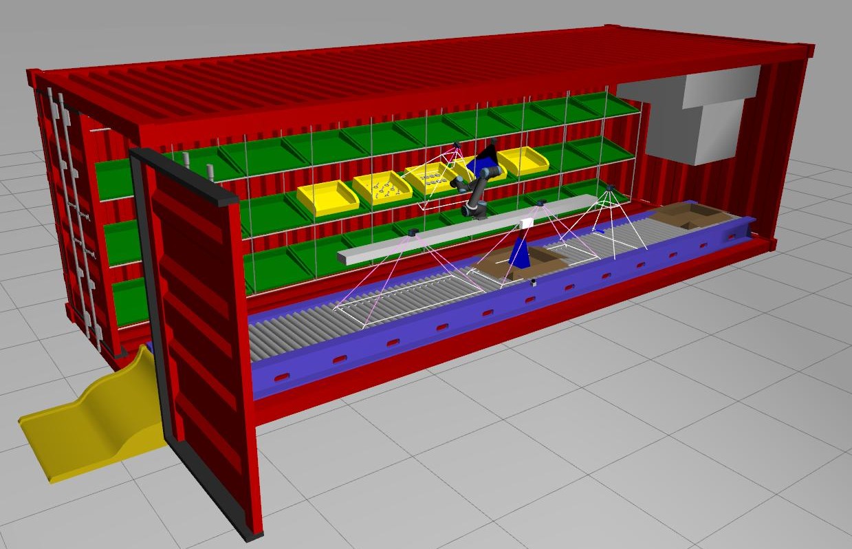 ARIAC 2018, consisting of order fulfillment in a simulated shipping container